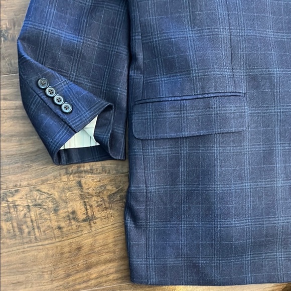 Men’s Ralph Lauren Dark Blue Checkered Blazer, Sz. XXL - Picture 6 of 11